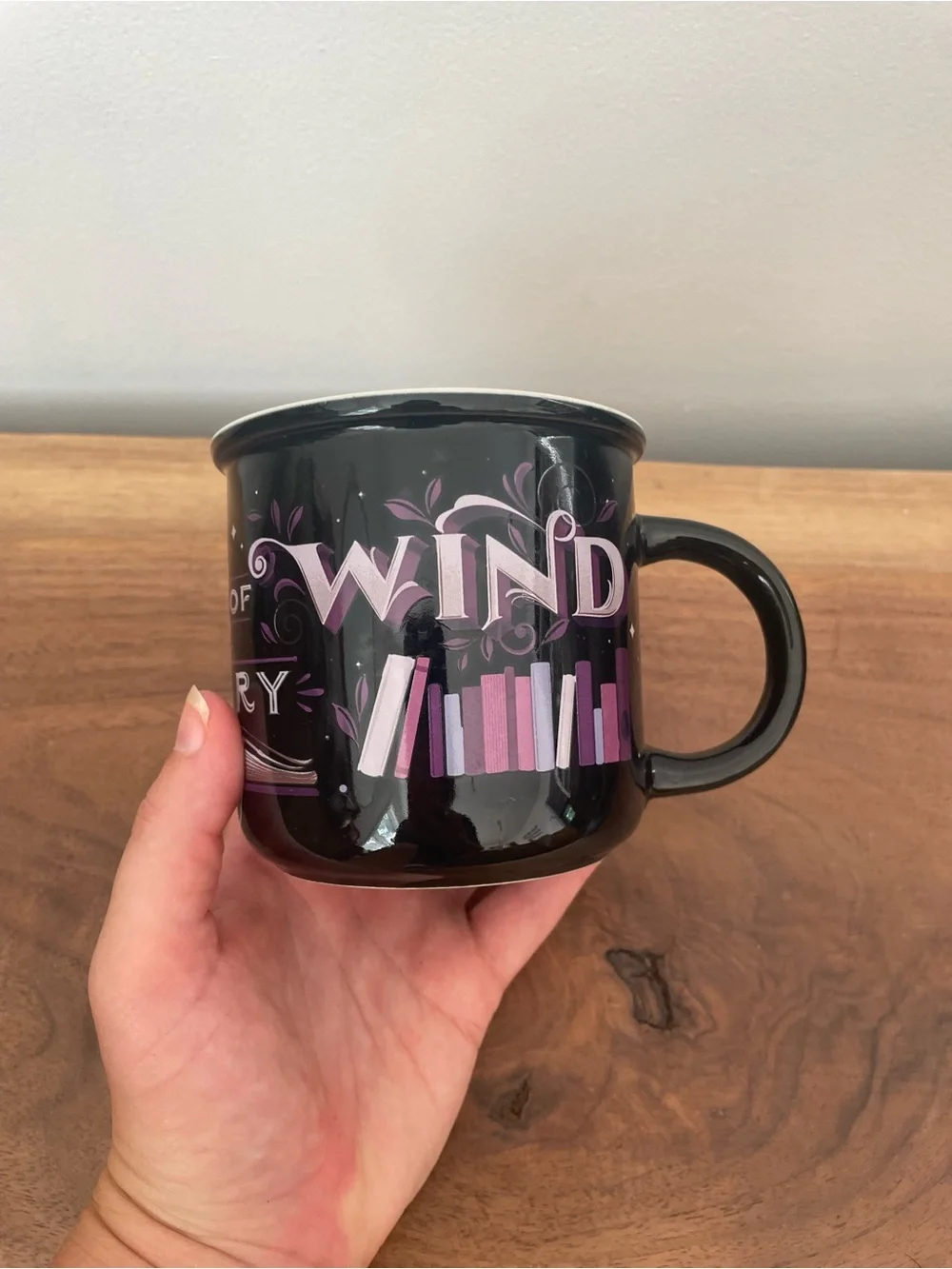 ACOTAR House of Wind Library Black & Purple Ceramic Coffee Mug